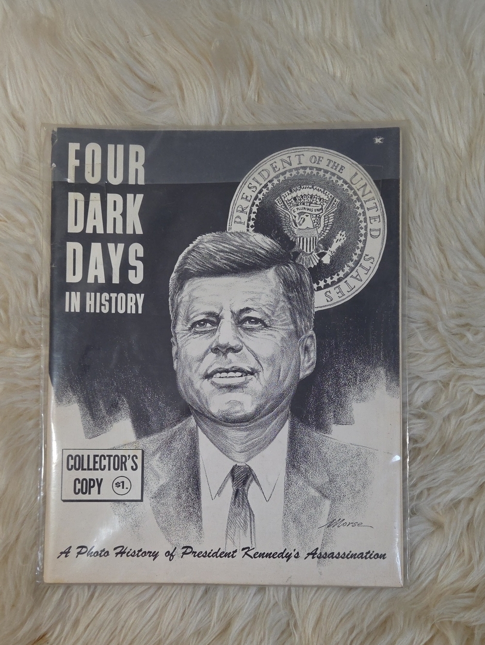Vintage 1963 Four Dark Days in History JFK Assassination Collector's Copy Photo